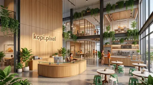 The Kopi Pixel office lobby (AI image)